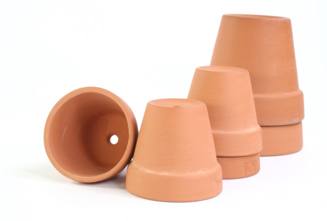 terra cotta pots, house plant containers, clay flower pots